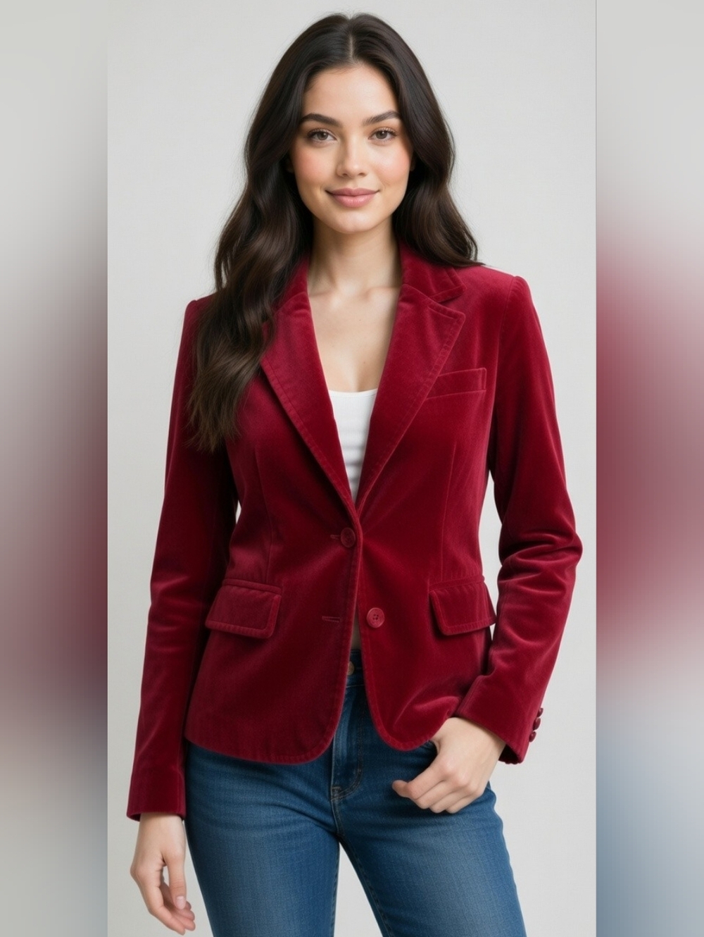 Vtg Juicy Couture Jeans Raspberry Velour Blazer – Y2K Tailored Luxury ✨️🌴